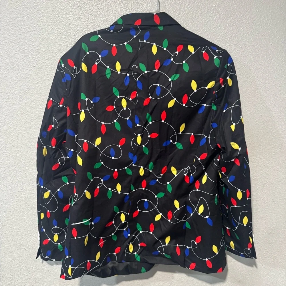Men's Festive string of lights Christmas Blazer size large